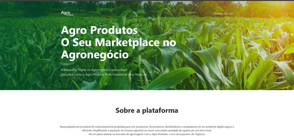 Landing page para setor do agronegócio
